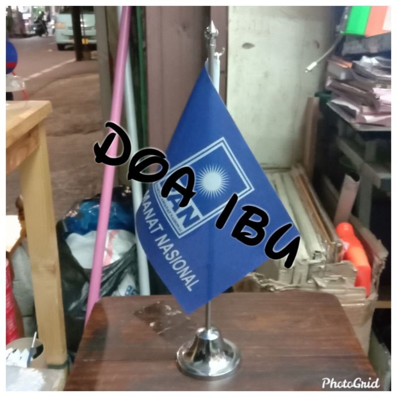

best seller tiang stenlis meja+bendera meja partai PAN