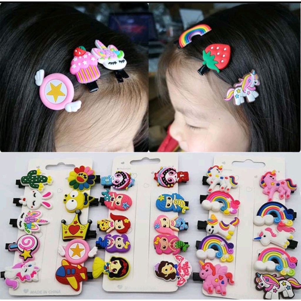 Set 10pcs Jepit Rambut Anak Hairpin Rambut Hairclip Penjepit Rambut Anak Bayi 10in1 Rambut Cewek Perempuan