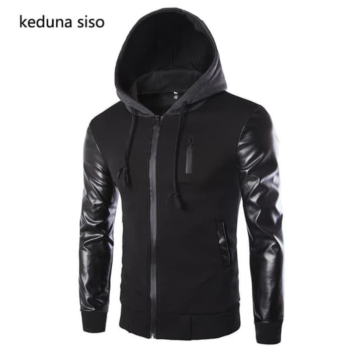 jaket kulit pria,jaket kulit sintetis pria,jaket KULIT pria kombinasi flacee