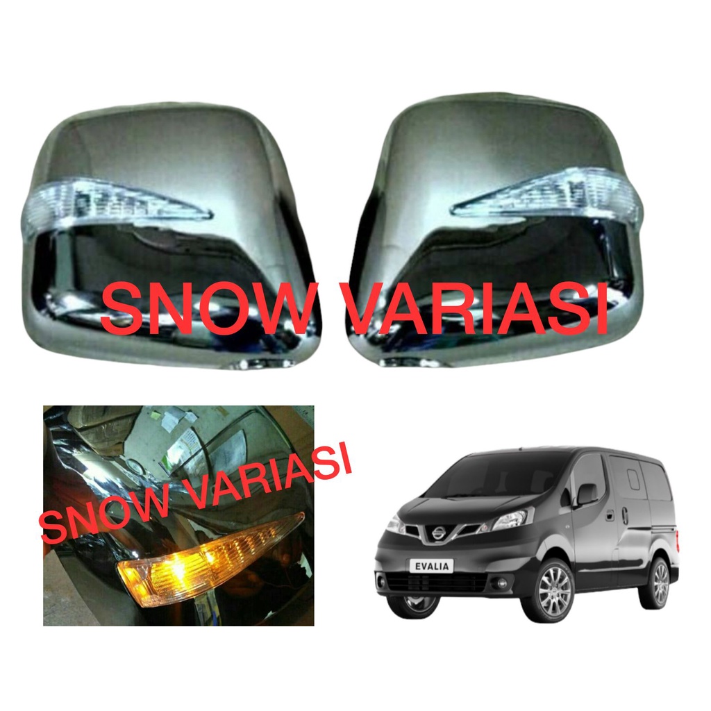 Cover Spion Nissan Evalia Lampu LED Chrome