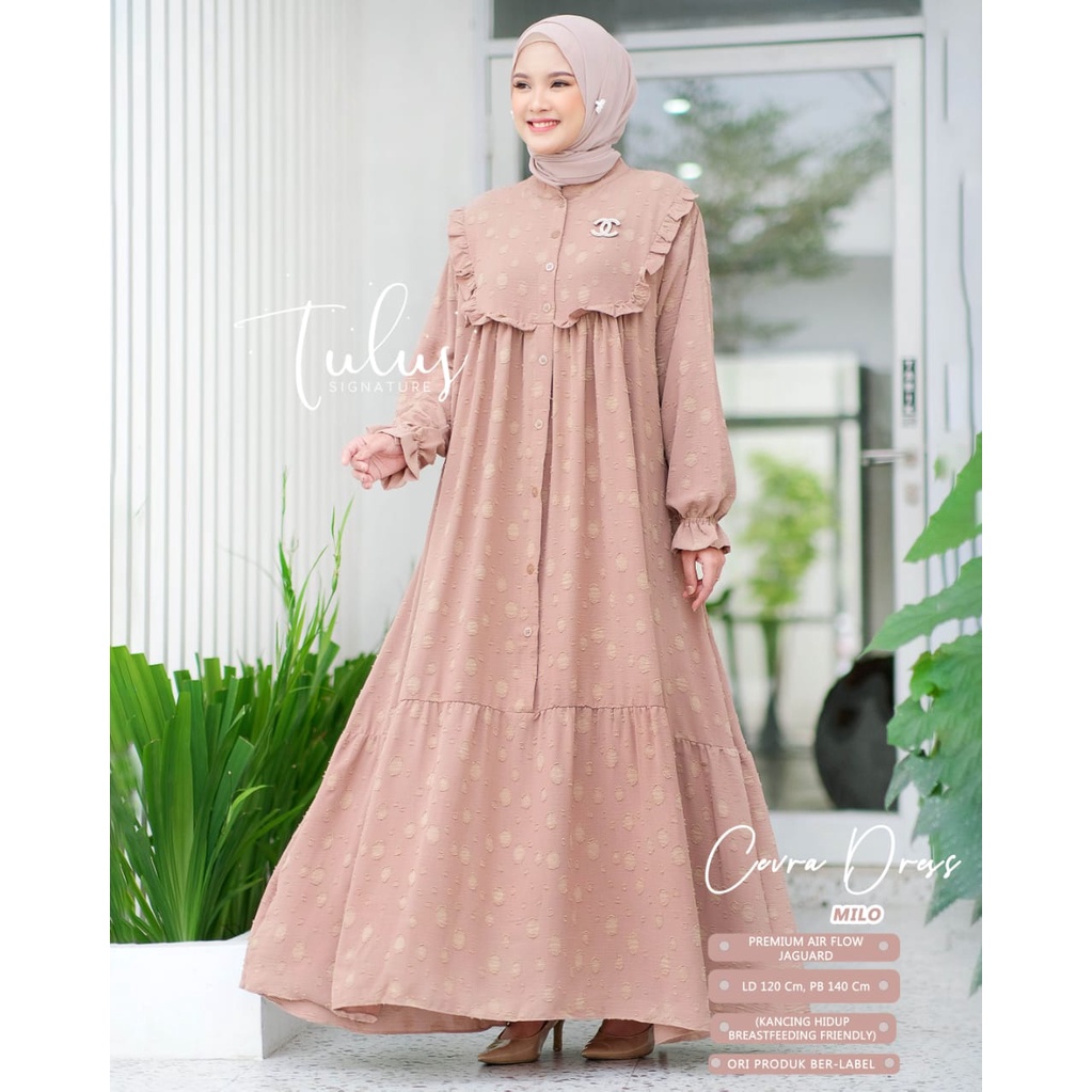 CEVRA DRESS Gamis premium airflow original produk by tulus signature