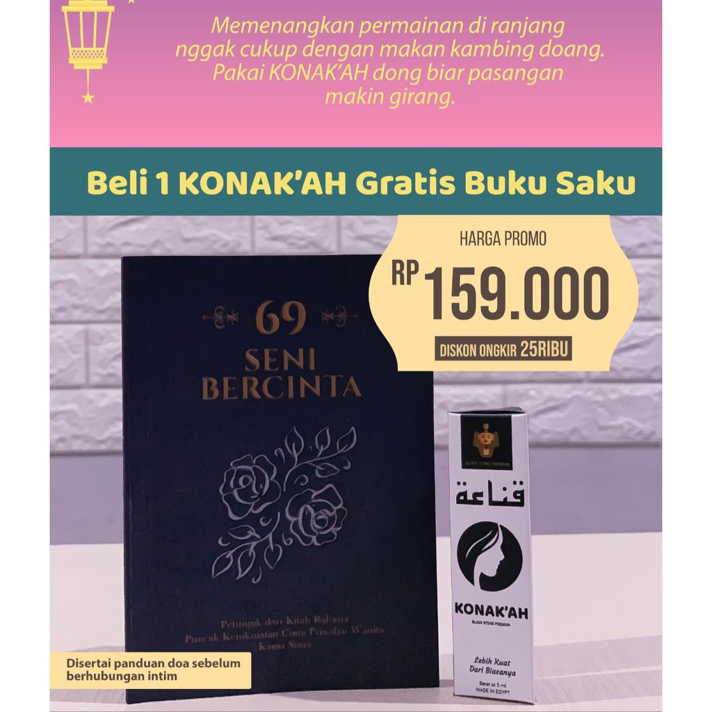 Promo 1 Konak'ah + 1 Buku 69 Seni Bercinta