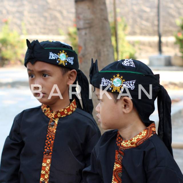 Blangkon anak - Iket totopong NU model parekos - Blangkon Bordir NU