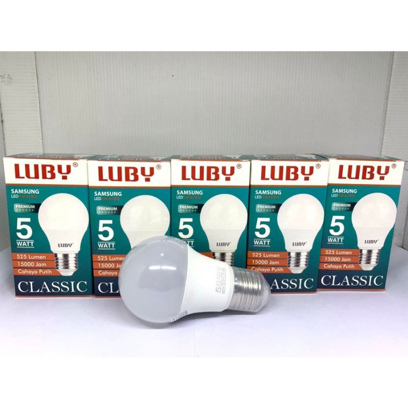 LAMPU LED BOHLAM LUBY CLASSIC 5W,7W,9W,12W,15W,18W,24W Lampu bulb garansi 1 tahun cahaya putih