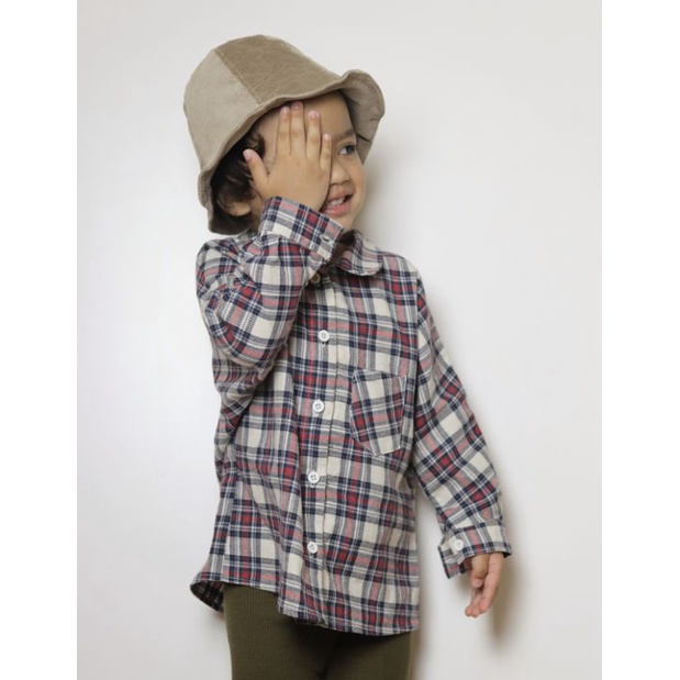 Celotehlittlegoods - Fubu - Kemeja Flannel Oversized Anak