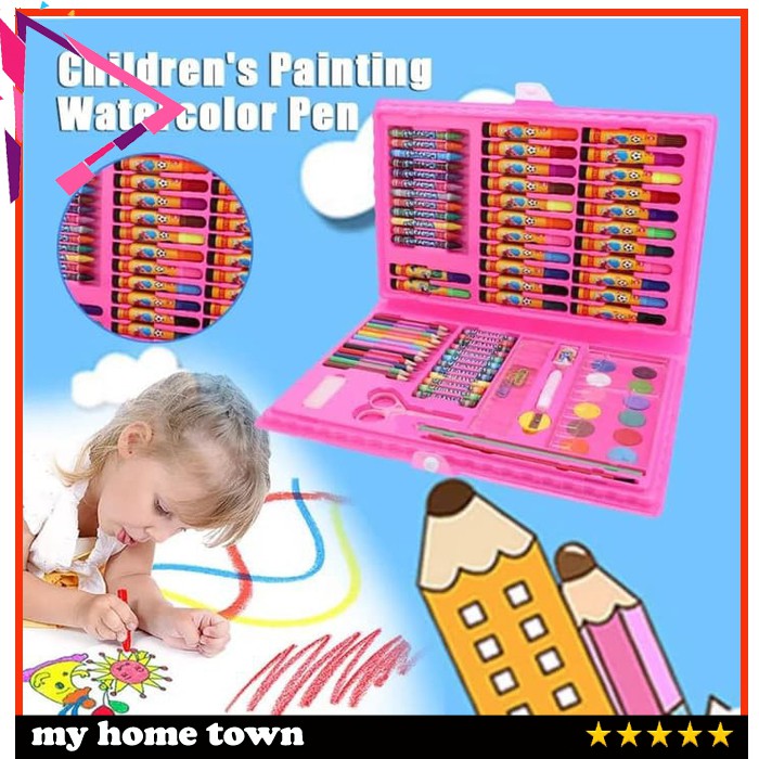 

Mainan Anak Set Crayon Pensil Warna 86pcs Painting Watercolor Pen HM133