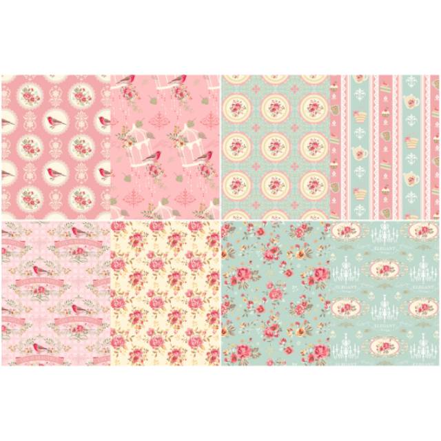 

Kertas Scrapbook Shabby Chic Floral Vintage Kertas