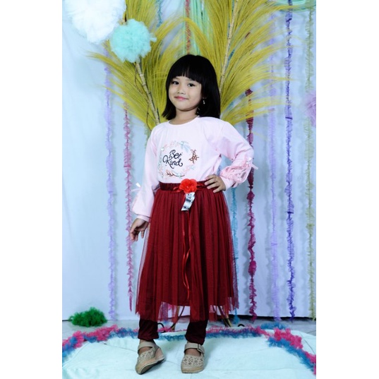 CELANA ROK TUTU FLOWER ANAK\CELANA ROK BAWAHAN PESTA\CELANA ROK ANAK USIA 4-6 TAHUN