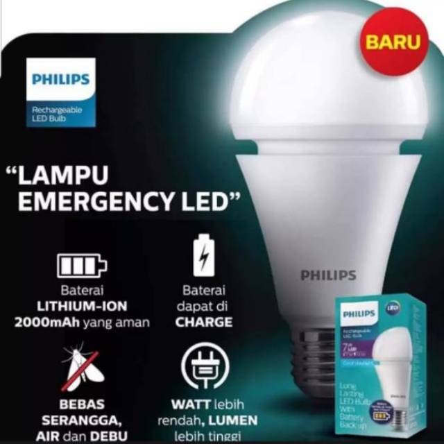  Lampu  Emergency Philips  7 W 7 5 W Lampu  Darurat Putih 7 