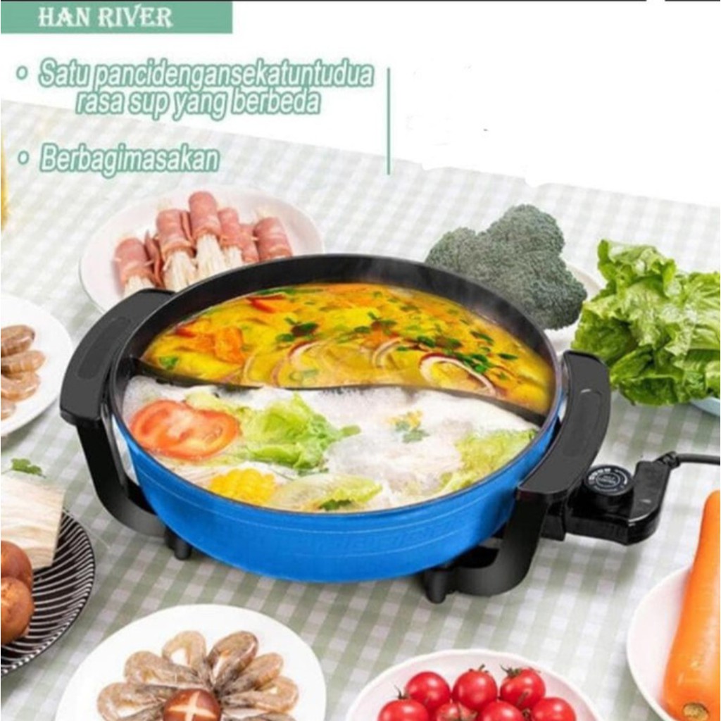 Panci Shabu Hot Pot Elektrik / Panci Shabu Steamboat Suki Pan / Panci Steamboat