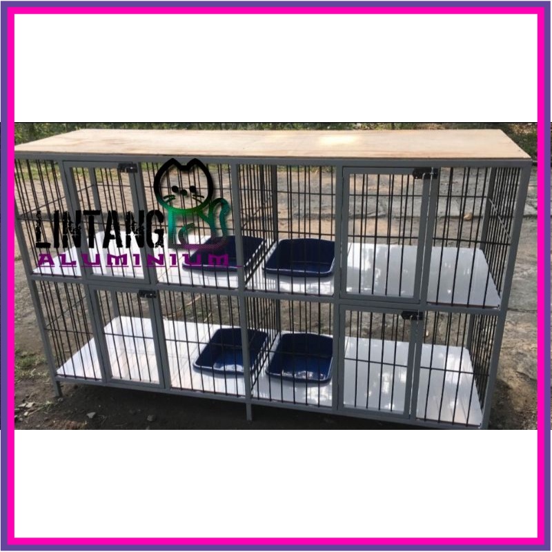 Kandang Kucing Aluminium Minimalis jeruri 4kamar