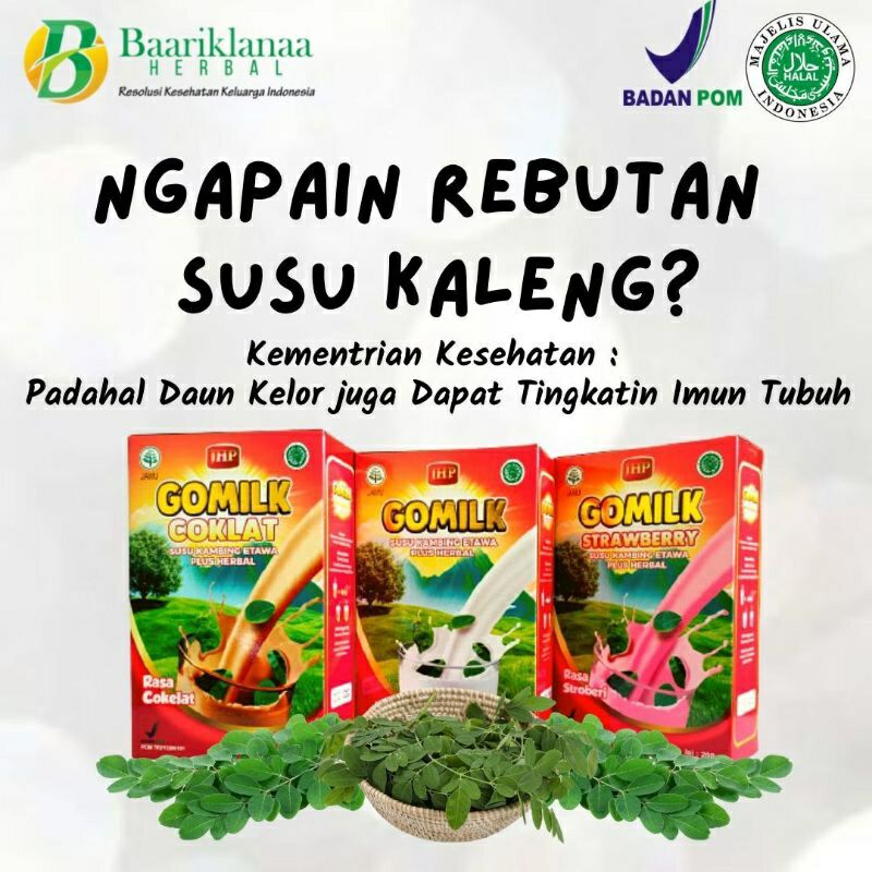 

Susu Kambing Etawa GOMILK Plus Herbal 200gr