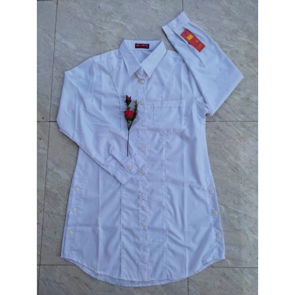 TUNIK PUTIH POLOS ALMYA//TUNIK POLOS  //BAJU KATUN MADINA PREMIUM