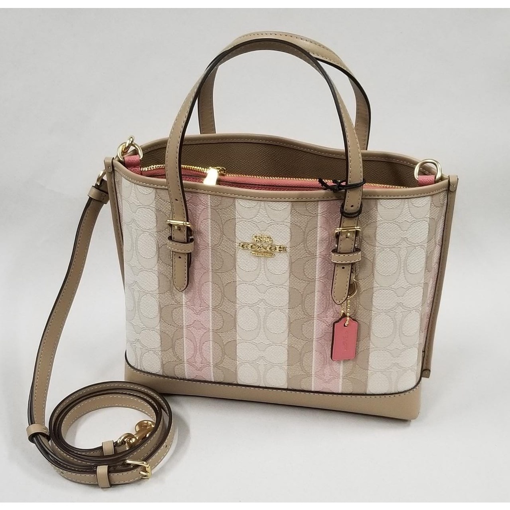 Coach C8416 Mollie Tote 25 In Signature Jacquard With Stripes In Gold ...
