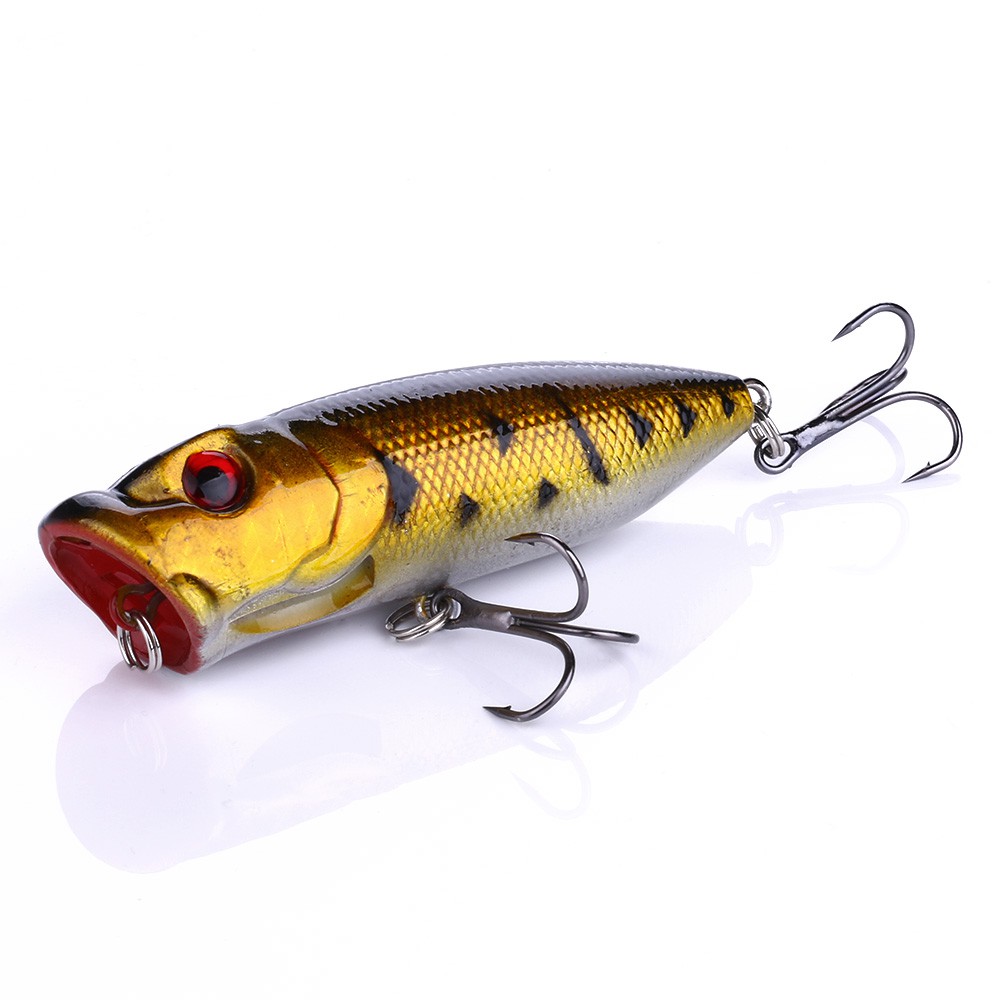 HENGJIA 5PCS 6.5CM/12G Floating Fishing Lure Topwater Popper Bait Wobbler Swimbait Hard Bait Ikan Kecil