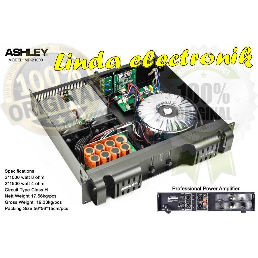 power ampli ashley md21000 ORYGINAL ashley md 21000 CLASS H