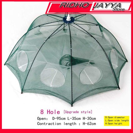 Jaring Pancing Perangkap Ikan 8 Lubang