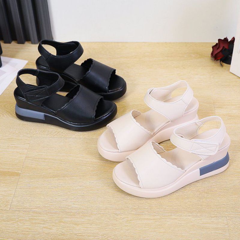 Permata Sandal Wedges Wanita Import M67 Sandal Tali Ringan Quality Premium