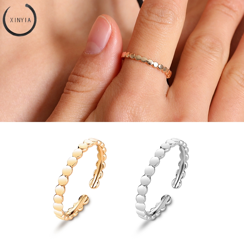 Pembukaan Cincin Charms Gelombang Versi Korea Adjustable Jewelry