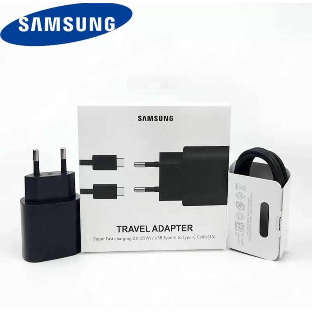 SAMSUNG Charger Dan Caboe Kabel Super Fast Charging 25W 45W PD Usb Type C to Type C Samsung Note 10 20 ultra s21 S20 S22 S23 ultra z fold 3 4
