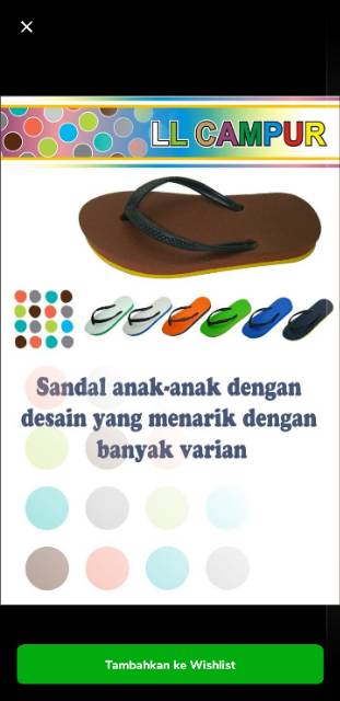 Sandal jepit karet Anak dan Dewasa...Harga edan!!! Sandal Murah YEYE LL CAMPUR