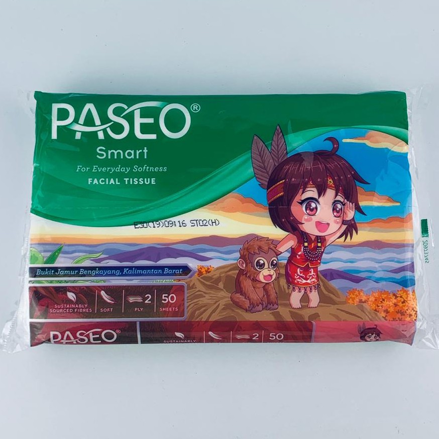 TISSUE PASEO FACIAL TISSU SMART 2PLY 50SHEET