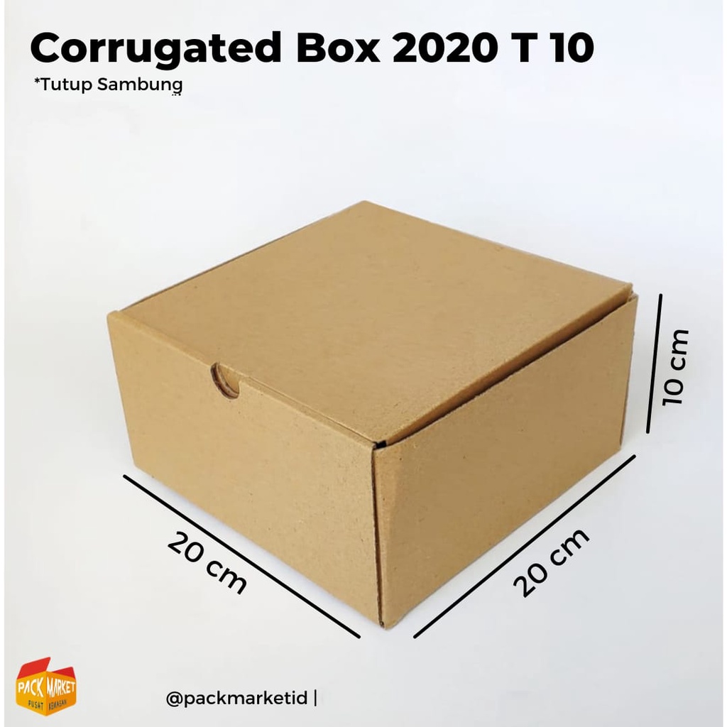

Corrugated Box 20x20-T10 cm (Min pembelian 2pc) / kemasan kado / hampers box