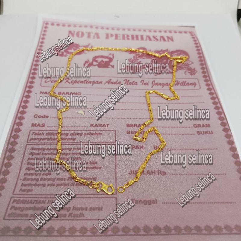 kalung perhiasan wanita termewah(bambu),kalung emas mudah,perhiasan mirip mas asli, perhiasan berlapis emas 24 k,kalung wanita import.