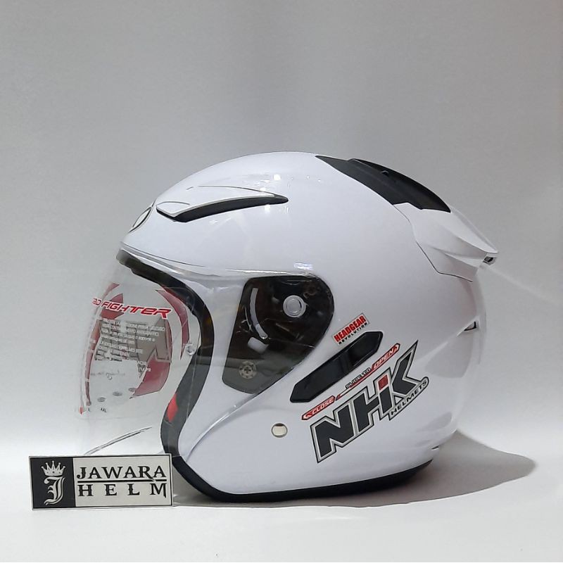 HELM NHK R1 SOLID WHITE PUTIH GLOSY