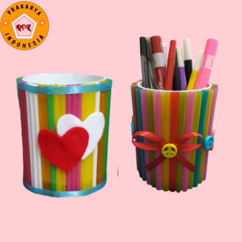 Prakarya Botol Bekas Kerajinan Tangan Tempat Pensil Botol Bekas Shopee Indonesia