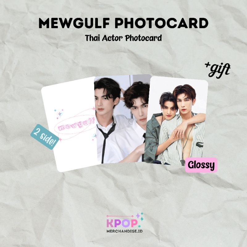 MEWGULF PHOTOCARD THAI ACTOR COUPLE RAIKANTOPENI