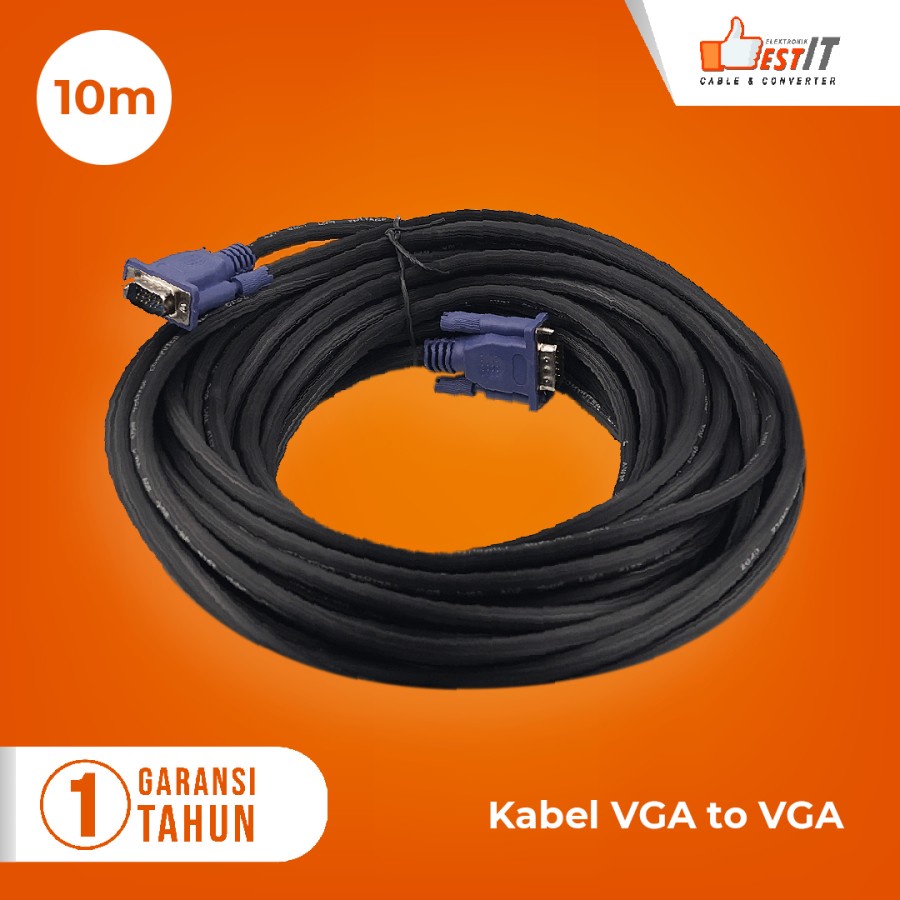 Kabel VGA Male to Male High Quality 10 Meter NYK Original