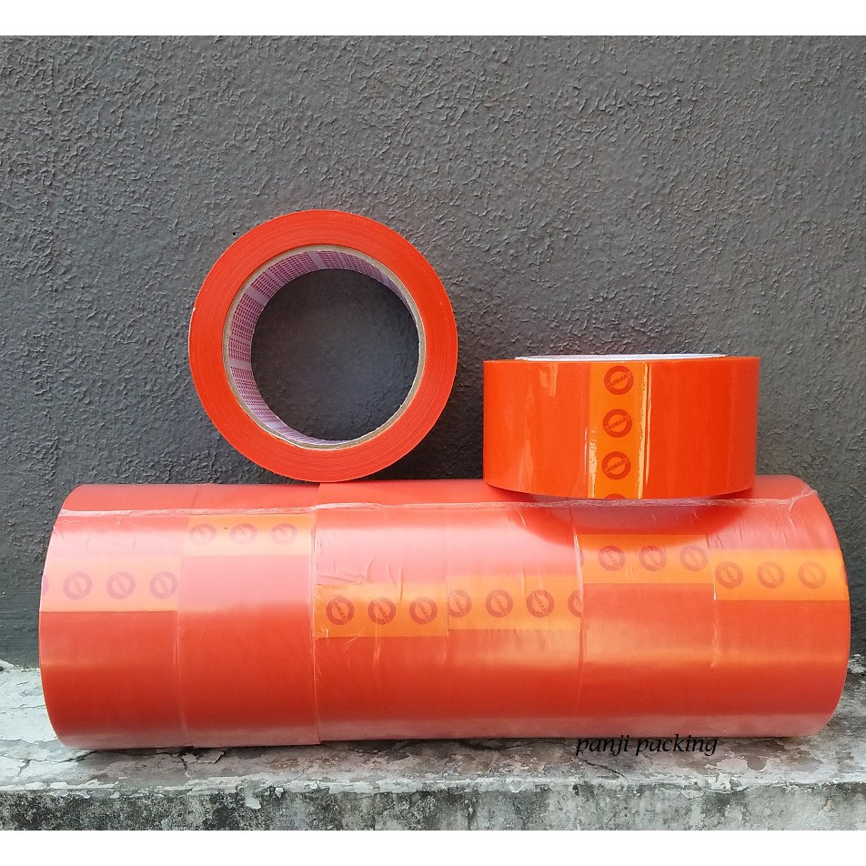 

Lakban plastik daimaru warna orange 2 inchi x 90 yard