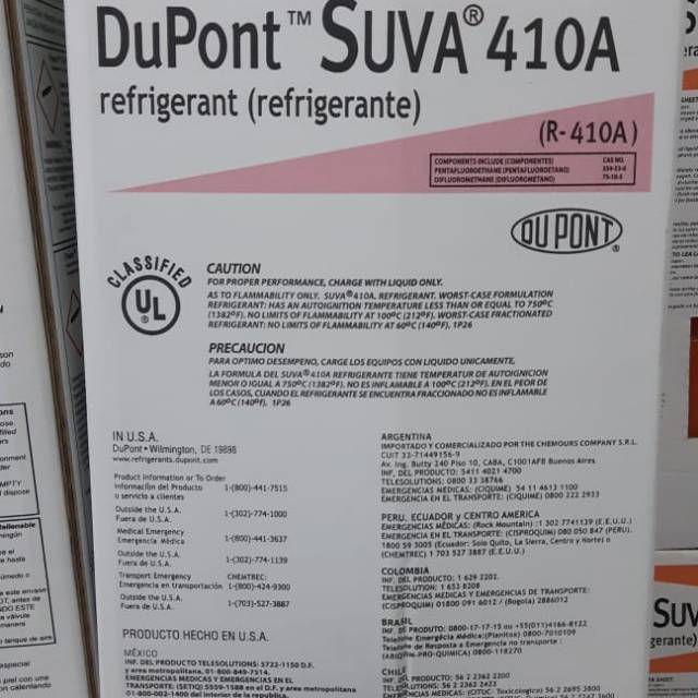 Freon R410a Suva Dupont USA r410 dupon sufa