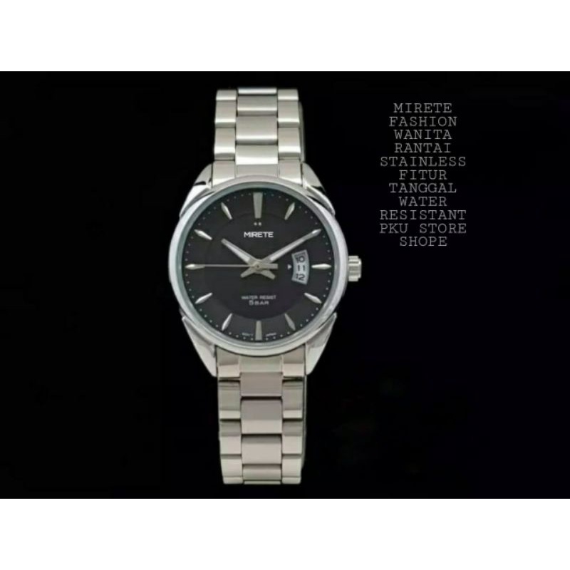 JAM TANGAN WANITA IMPORT FITUR TANGGAL TALI RANTAI STRAP STAINLIS STEL TAHAN AIR JAM TANGAN WANITA ANTI AIR JAM TANGAN WANITA BULAT JAM TANGAN KASUAL WANITA BESST SELLER