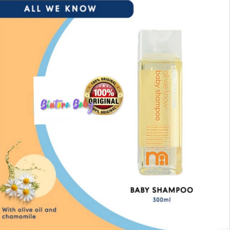 Original Mothercare All we Know Baby Shampoo  300ml / Shampoo Bayi Wangi Lembut Mothercare / shampoo mothercare 300 ml