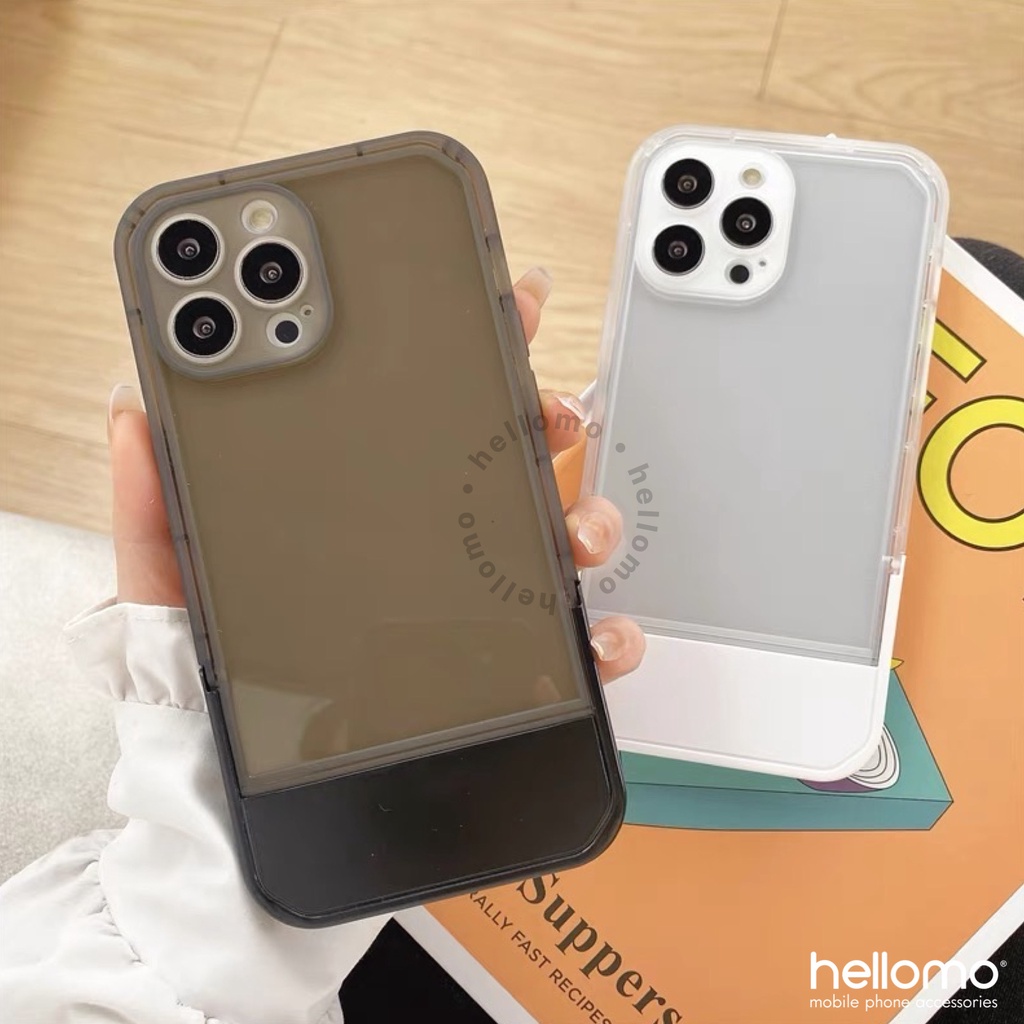 (2) Case iPhone Stand Phone Casing Softcase Holder Invisible Bangku