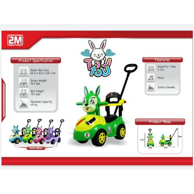 Mainan anak Mobil dorong Yotta Tou Tou