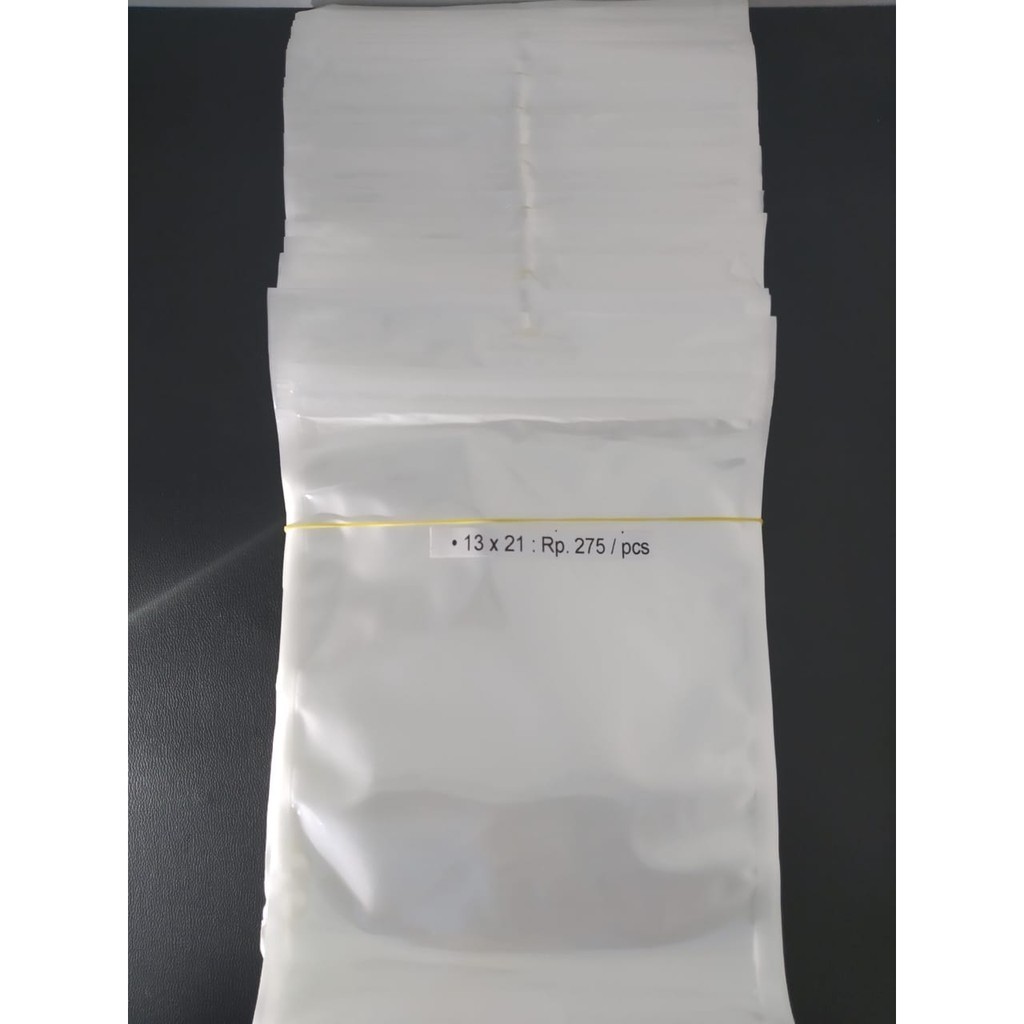 Plastik Klip / Plastik Ziplock Putih 13x21 Cm Plastik Aksesories Dengan Handle
