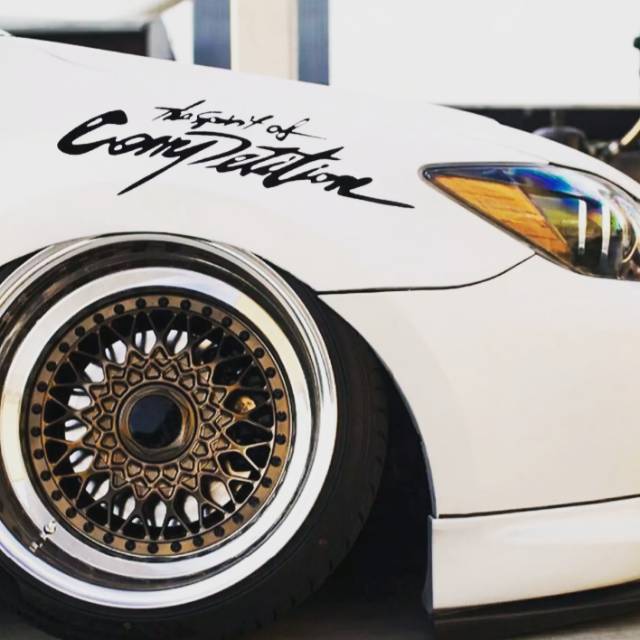 Stiker mobil Sticker cutting kab body mobil spirit of competition