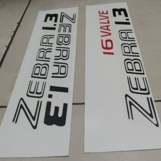 sticker pintu Daihatsu zebra 1.3 hitam 16 valve