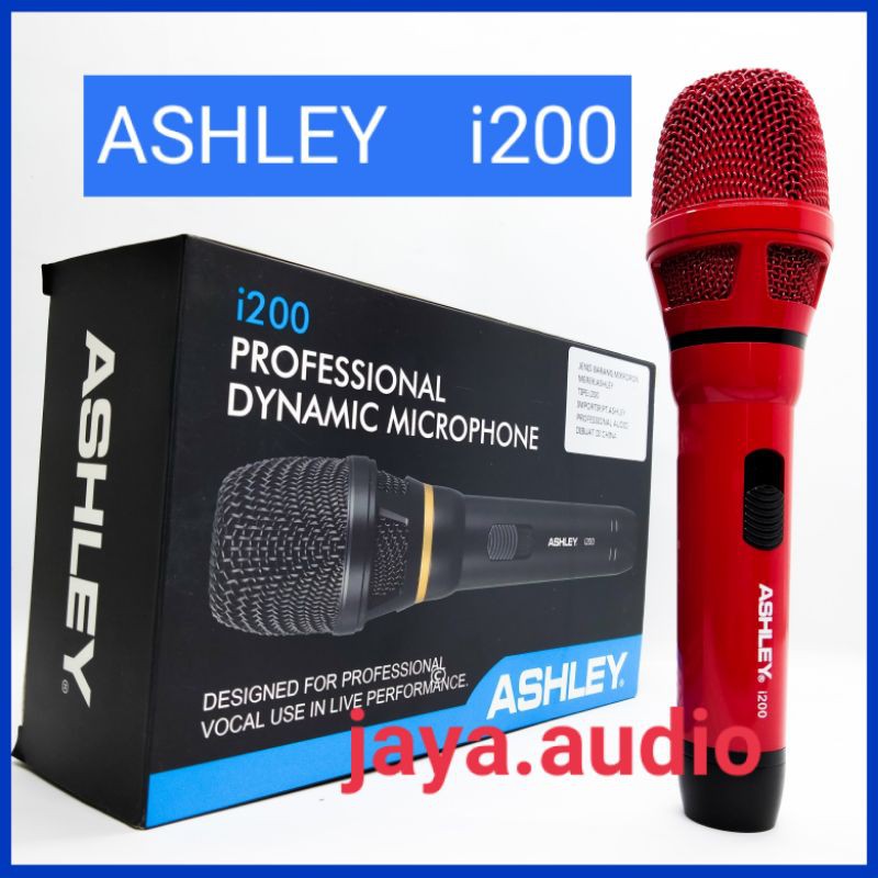 Microphone ASHLEY i200/i-200  Professional Dinamic Mikfofon Mik Kabel  Mik Vokal ASHLEY