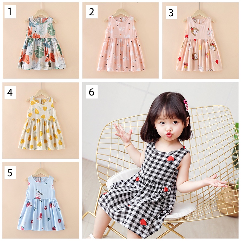 PREMIUM Baju Dress Bayi Anak Kaos Piyama Setelan Perempuan COD Sweater Import Gaun Motif Cewek Murah Tidur Muslim Part 2