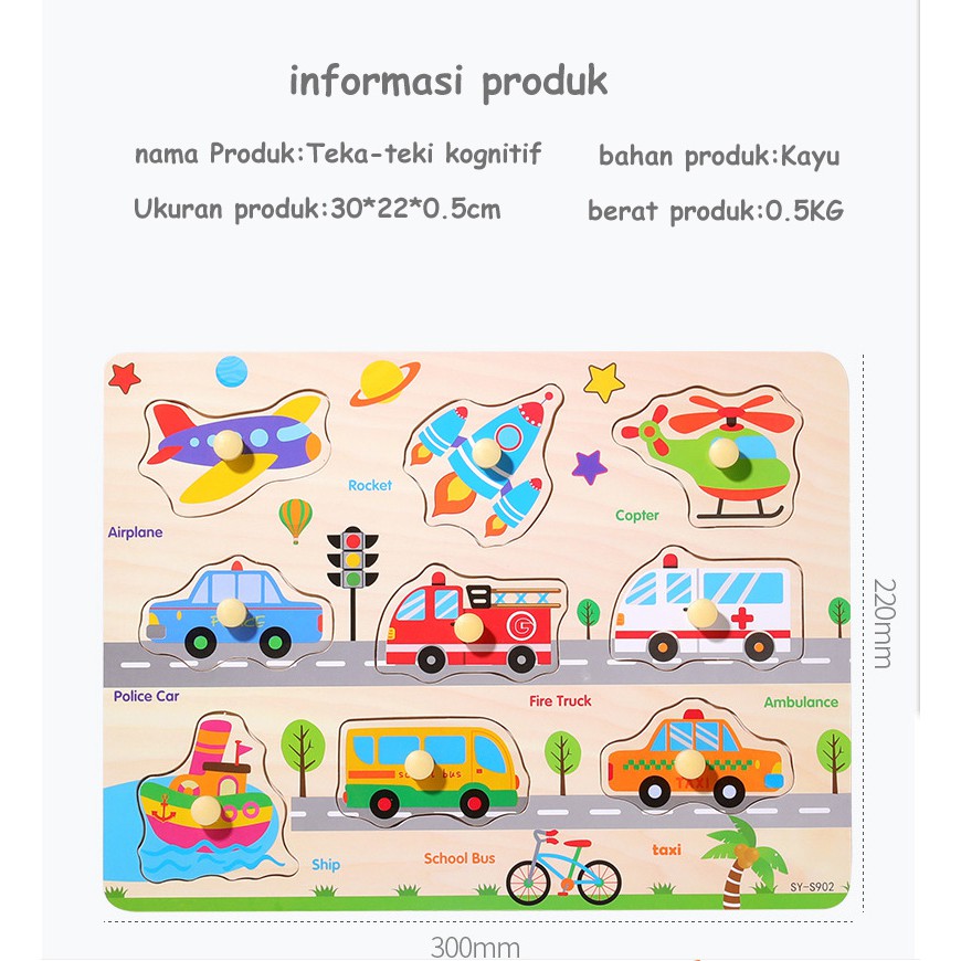 Puzzle Knob murah / Puzzle Kayu Knob / Puzzle angka / puzzle huruf/puzzle Hijayah