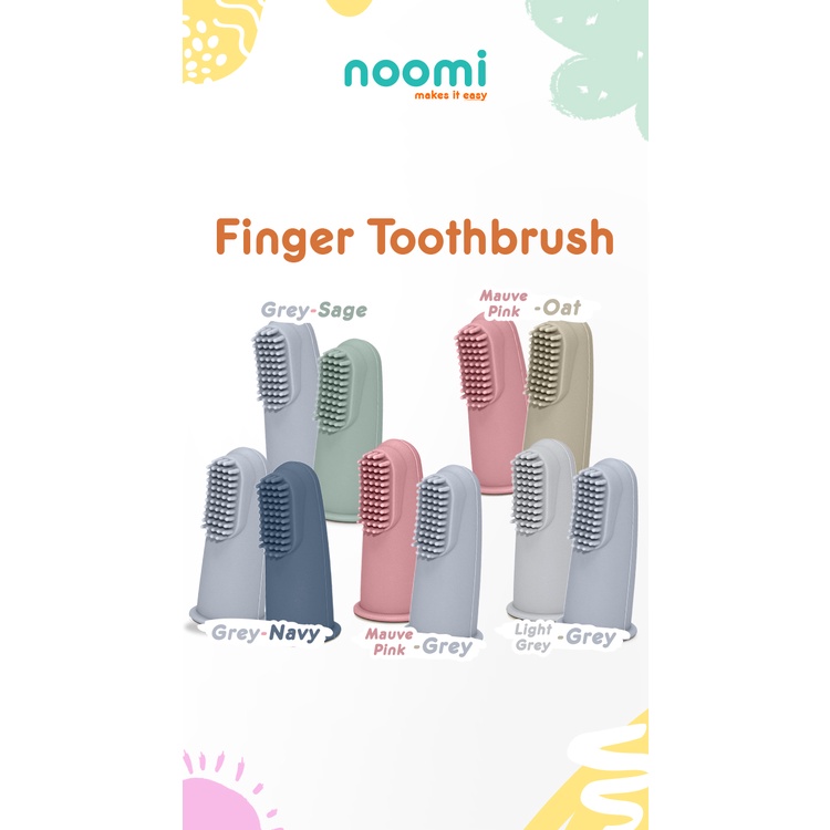 Noomi Silicone Finger Toothbrush with Case