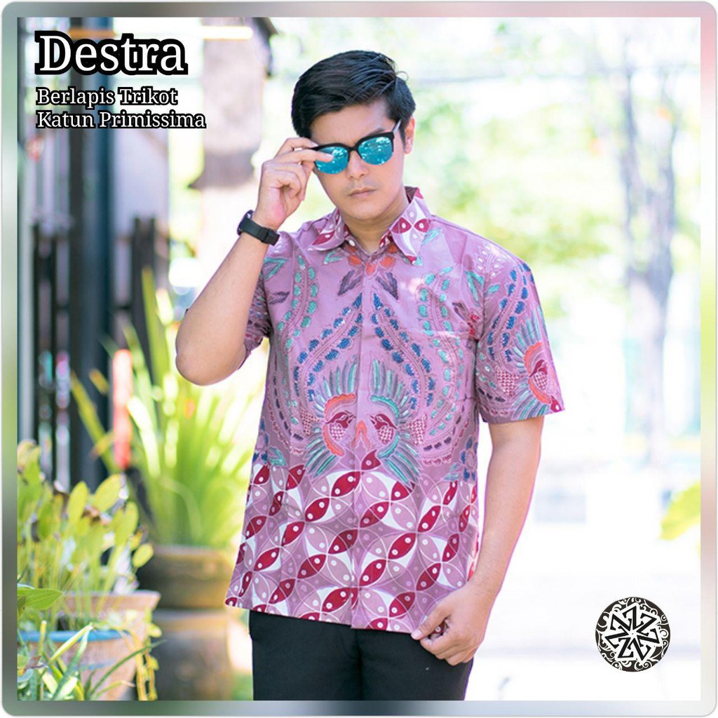 Model Baju Batik Kombinasi Pria Lengan Pendek