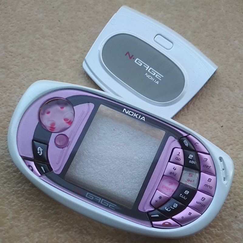 Case Casing Nokia n-gage QD couple ungu Case putih