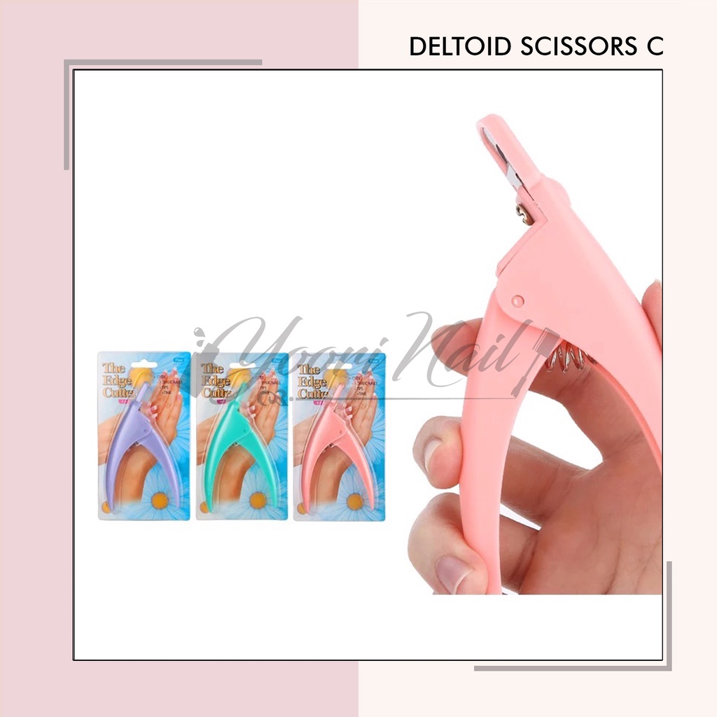 Deltoid scissors C false nail clipper gunting kuku palsu fake nail clipper