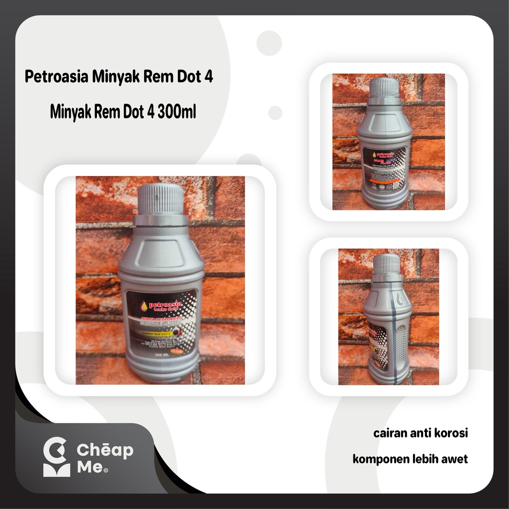 Minyak Rem Motor Mobil Dot4 Clear 300ml / Minyak Cakram Tromol Petroasia / Pelumas Rem Dot-4 Clear F