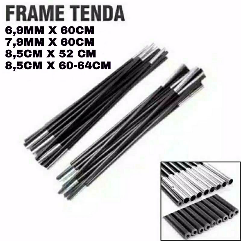 FRAME TENDA FIBER  8.5 mm/ RANGKA TENDA FIBERGLASS / FRAME FIBER UNTUK TENDA CAMPING / DOME